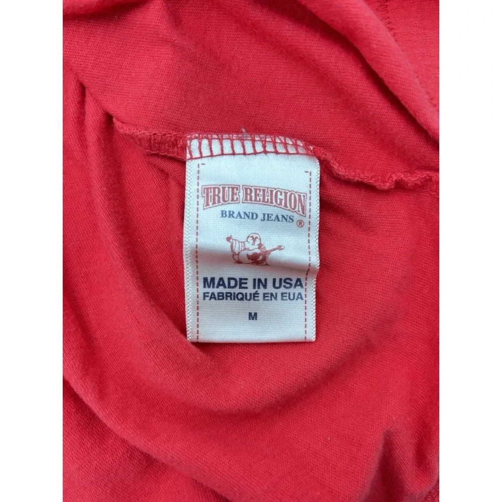 True Religion Red Logo Tee Shirt Men's Medium USA Y2K Streetwear Graphic